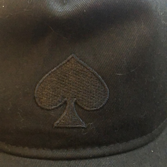 Kate Spade Slick Poker Gambling Las Vegas Baseball Cap Elastic Back Black NWT - Picture 4 of 8